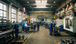 Na hali pracują pracownicy