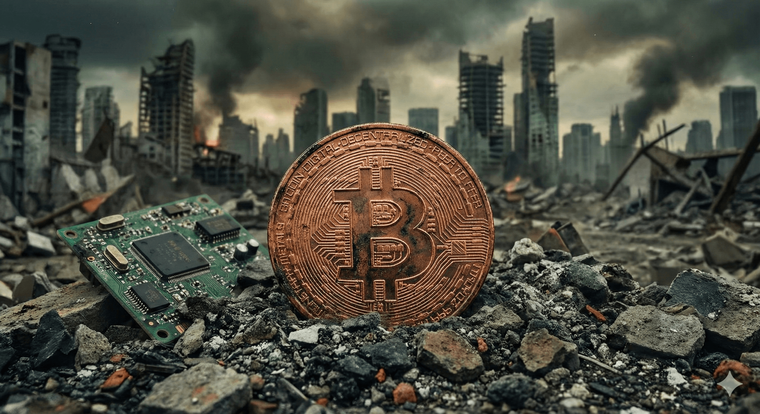 Bitcoin w zgliszczach