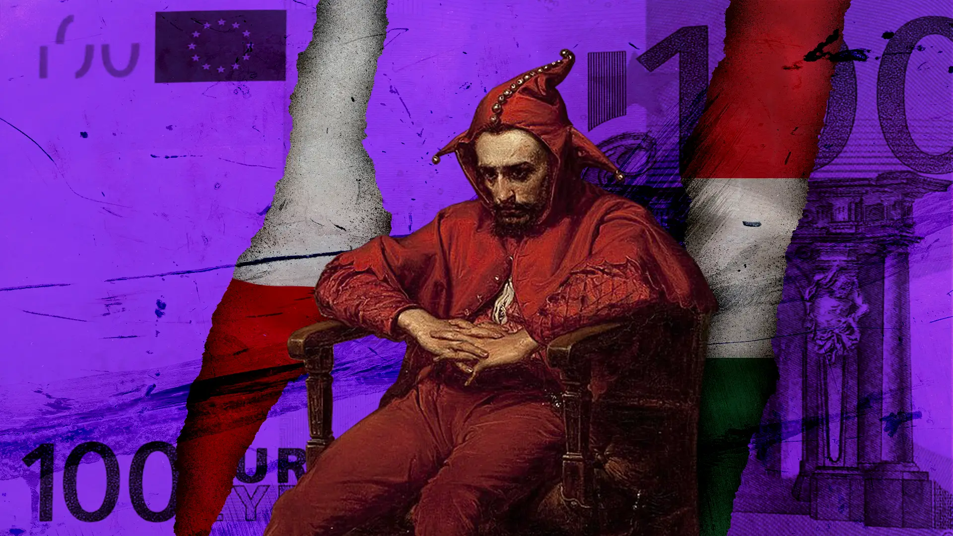 Zdjęcie przedstawia polskiego stańczyka dumającego nad skutkami wejścia do strefy euro