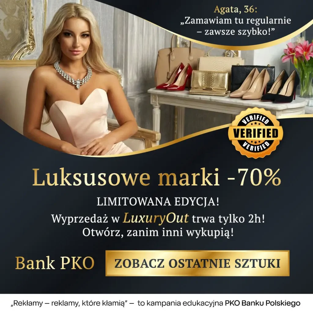 Luksusowa wyprzedaż, zniżki 70%
