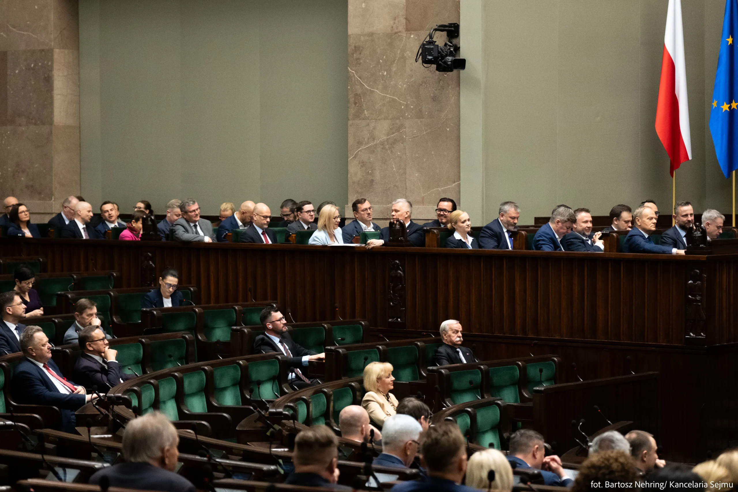 Posiedzenie Sejmu z rządem w przeznaczonej dla niego strefie.